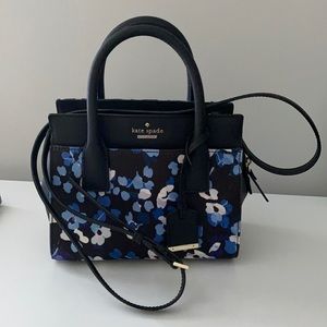 Kate Spade Black & Blue Floral Mini Satchel
